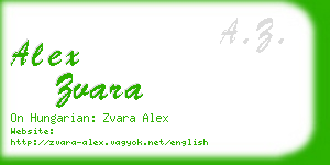 alex zvara business card